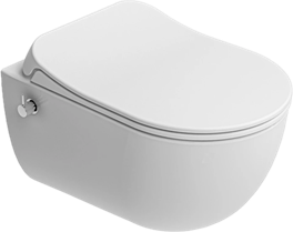 KALE -ZERO 2.0 SMART ASMA KLOZET TAHARET DELİKLİ+ULTRA SLIM SMART KAPAK – ENTEGRE – MAT BEYAZ