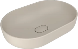 KALE -ZERO 2.0 TEZGAH ÜZERİ ÇANAK LAVABO MAT VİZON – 60X40 – OVAL