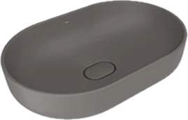 KALE -ZERO 2.0 TEZGAH ÜZERİ ÇANAK LAVABO Mat Antrasit Gri – 60X40 – OVAL