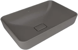 KALE -ZERO 2.0 TEZGAH ÜZERİ ÇANAK LAVABO Mat Antrasit Gri – 60X40 – DİKDÖRTGEN