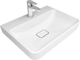 KALE -ZERO 2.0 TEZGAH ÜZERİ ÇANAK LAVABO BEYAZ – 60X45 BEYAZ – ARMATÜR DELİKLİ