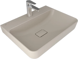 KALE -ZERO 2.0 TEZGAH ÜZERİ LAVABO VİZON – 60X45 – ARMATÜR DELİKLİ