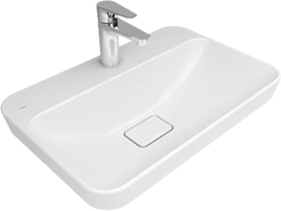 KALE -ZERO 2.0 YARI GÖMME LAVABO – 60X40 – BEYAZ – ARMATÜR DELİKLİ